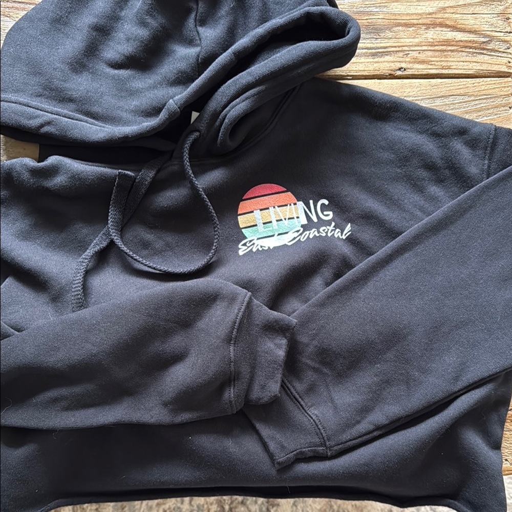 Black Crop Top Hoodie